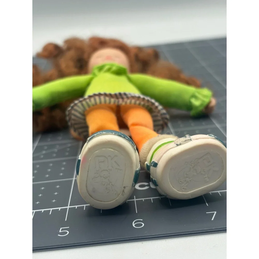 Vintage PK Pound Kids Doll Tonka 1980s Auburn Hair Neon Green Top Orange Legging